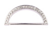 diamante buckles - rhinestone buckles - half circle silver metal