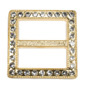 diamante buckles - rhinestone buckles - square gold