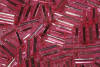 bugle beads - pink silver lined