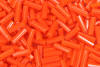 bugle bead - solid light red