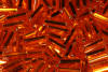 bugle beads - orange silver lined
