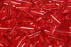 bugle beads - watermelon silver lined
