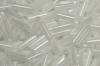 bugle beads - solid white lustre