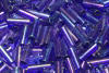 bugle beads - purple royal iridescent