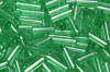 bugle beads - light green