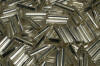 bugle beads - cloudy crystal silver lined