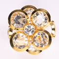 diamante rhinestone buttons 20mm wide gold