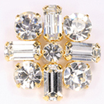 diamante rhinestone buttons approx 27mm wide