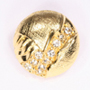 gold and crystal diamante buttons 14mm