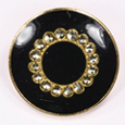 black gold crystal diamante buttons 22mm wide