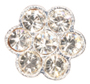 round silver crystal diamante rhinestone buttons approx 16mm wide