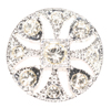 round silver crystal diamante rhinestone buttons approx 18mm wide