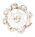 round silver crystal diamante rhinestone buttons approx 12mm wide