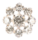 round silver crystal diamante rhinestone buttons approx 22mm wide