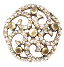 round bronze crystal diamante rhinestone buttons approx 24mm wide