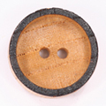 round wooden button in 21mm