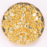 gold plastic button in 18mm
