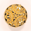 gold plastic button in 15mm