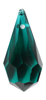 crystal tear drops 18mm x 9mm : emerald