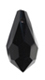 crystal tear drops 13mm x 6.5mm : black