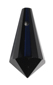 crystal tear drops unique 15mm x 7.5mm : black