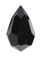 crystal tear drop 10mm x 6mm : black