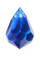 crystal tear drop 10mm x 6mm : capri blue