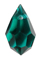 crystal tear drop 10mm x 6mm : emerald