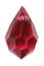 crystal tear drop 10mm x 6mm : fuchsia
