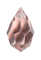 crystal tear drop 10mm x 6mm : light amethyst