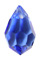 crystal tear drop 10mm x 6mm : sapphire