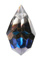 crystal tear drops 10mm x 6mm : ellectric blue
