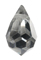 crystal tear drops 10mm x 6mm : silver-crystal