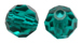 crystals round - 4mm emerald