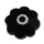 flower shaped crystals - 6mm - black