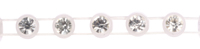 stretch diamante by the metre - top quality - crystal with clear back