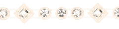 diamante trim by the metre - crystal round-square stones with clear back