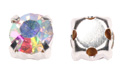 4mm sew-on diamante rhinestone with pointed back stone crystal AB : rainbow