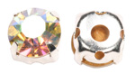 6mm sew-on diamante rhinestone with pointed back stone crystal AB : rainbow