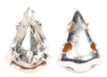 6 x 3mm tear drop shape sew-on diamante rhinestone with pointed back stone crystal