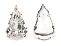 10 x 6mm tear drop shape sew-on diamante rhinestone with pointed back stone crystal