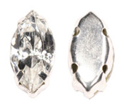 10mm x 5mm medium marque shape sew-on diamante rhinestone with pointed back stone crystal
