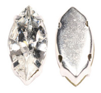 15mm x 7mm large marque shape sew-on diamante rhinestone with pointed back stone crystal