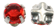 normal quality sew-on diamante rhinestone : red