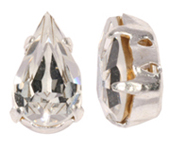 top quality tear drop shape sew-on diamante rhinestone with pointed back stone crystal
