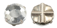 normal quality sew-on diamante rhinestone : crystal 8mm