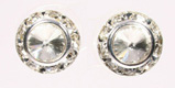 peirced diamante rhinestone earings 11mm