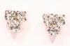 pierced diamante rhinestone earrings width 5.5 mm