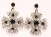 pierced diamante rhinestone earrings width 26mm