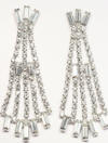 pierced diamante rhinestone earrings length 71mm